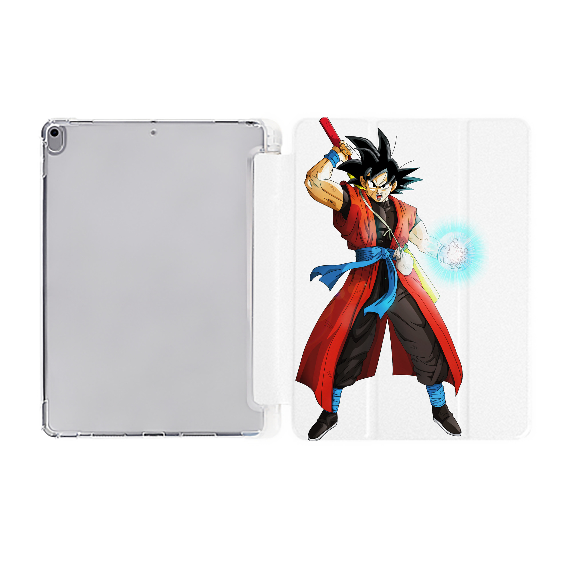 （画像用） ドラゴンボール 孫悟空（そん ごくう）Son Goku カカロット DRAGON BALL Kakarotto IPad ケース ペン収納付き 三つ折りスタンド PUレザー×シリコン 対応機種9.5/10.5/10.9インチ
